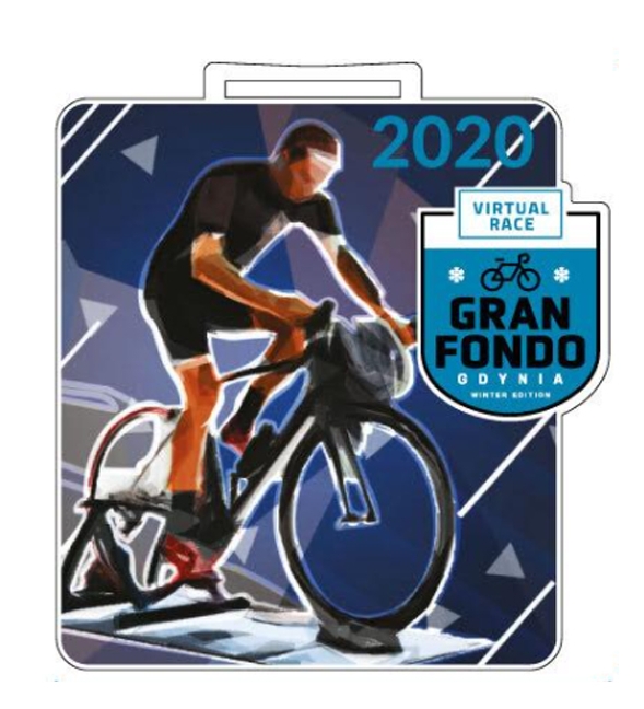 Pamiątkowy medal dla uczestników Gran Fondo Gdynia VR Winter Edition