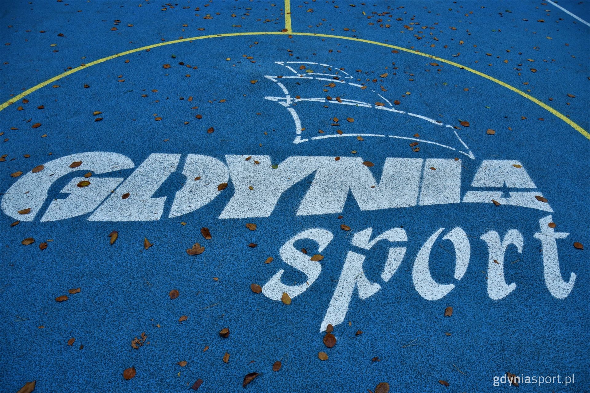 Logo Gdynia Sport na boisku 