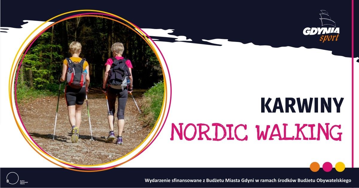 Zajęcia Nordic Walking na Karwinach - plakat